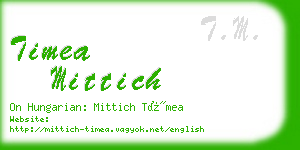 timea mittich business card